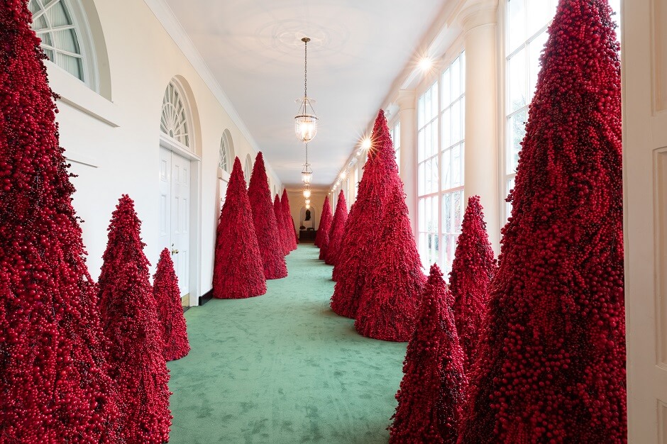 Virtual Tour of The White House Christmas Decorations, Washington D.C, United States